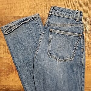 Zara high rise straight leg denim